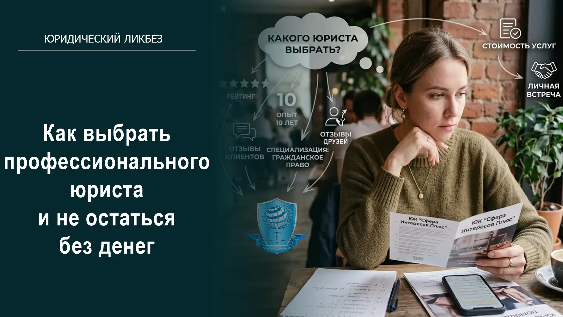 Как выбрать профессионального юриста и не остаться без денег: подробное руководство от ЮК «Сфера Интересов Плюс»